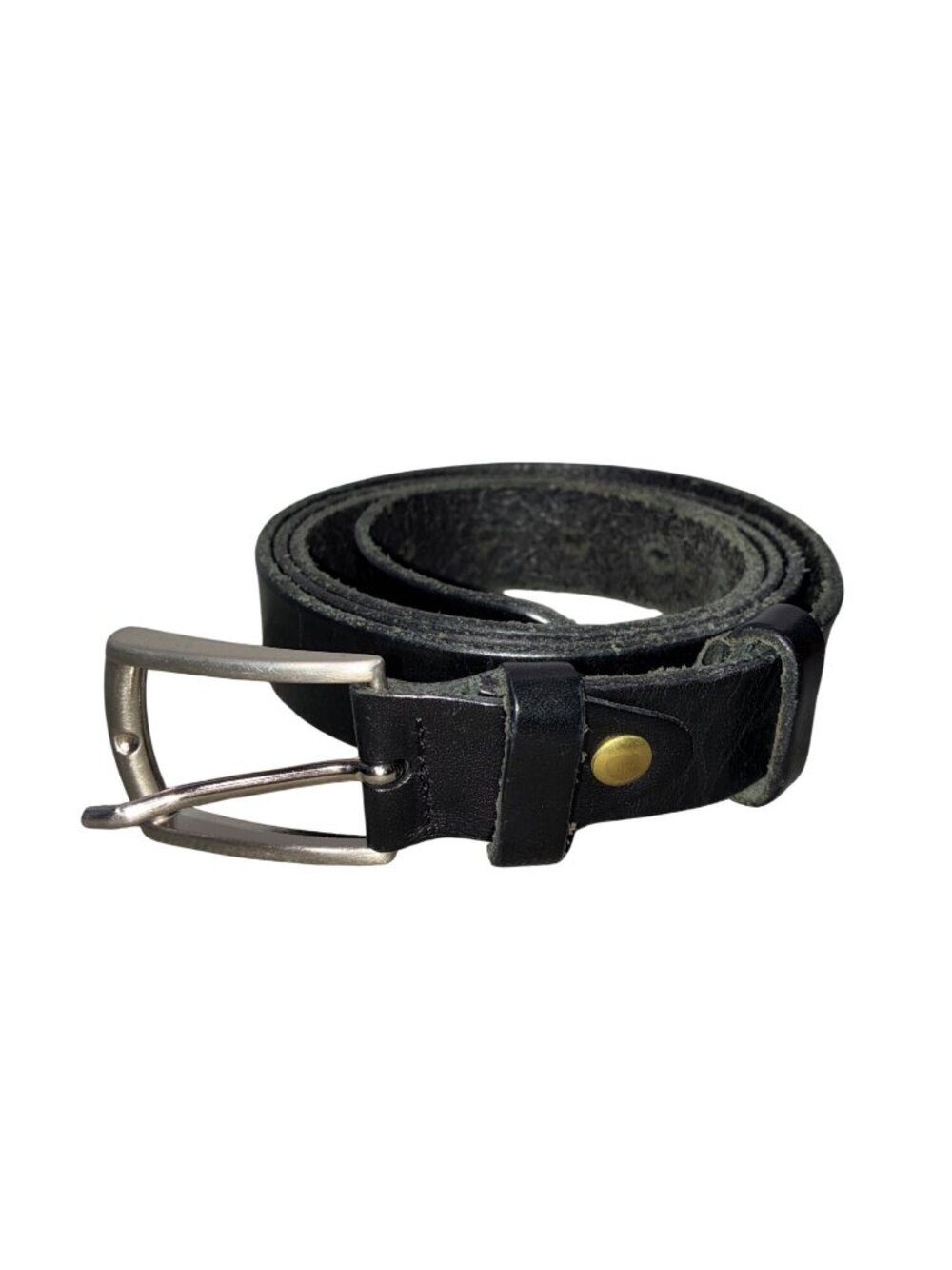 Genuine Leather Mens Belt Black Made In Italy 115/130 With Silver Buckle Durable